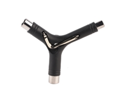 Chave De Chave Y Multifuncional De Aço Liga Para Skate Profissional Com Cinco Funções Preta