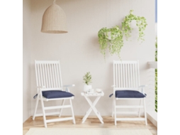 Vidaxl Almofadões Cadeira 2 Pcs 40x40x7 Cm Tecido Oxford Azul-marinho