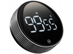 Temporizador Digital De Cozinha, Visor Led, Acabamento Preto, Para Cozinhar, Assar E Controlar O Tempo Em Tarefas Domésticas