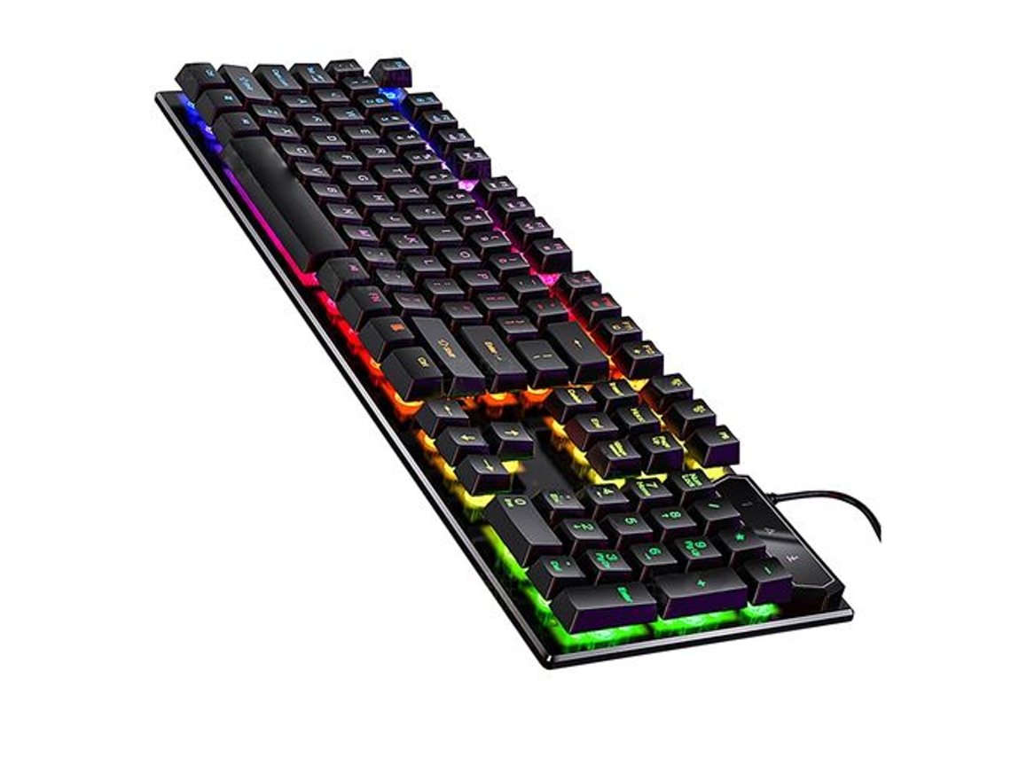Teclado Mecânico Para Jogos Usb Com Fio 21 Pretoy F L Aquaforge