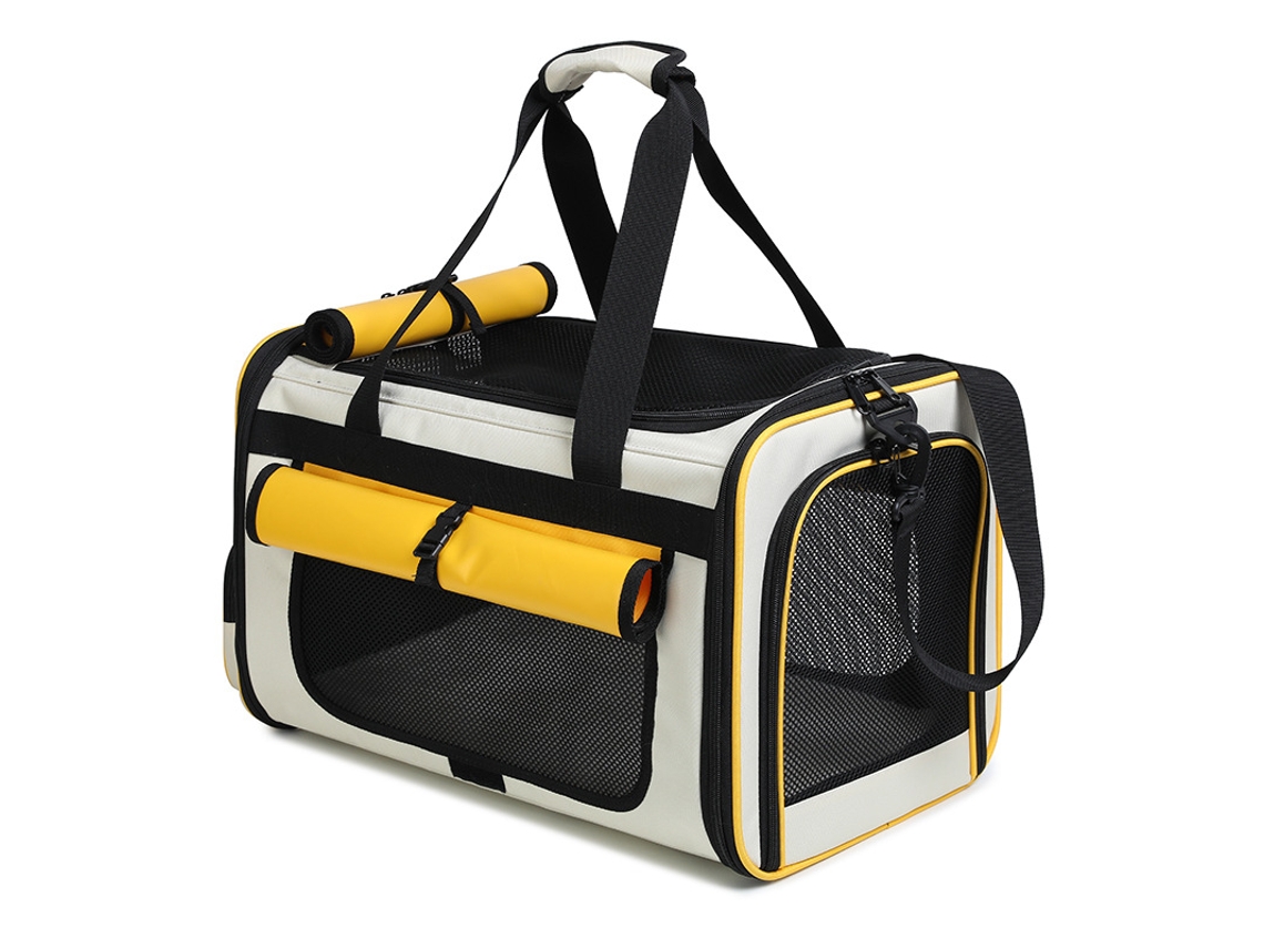 Mochila de Transporte para Gatos AQUAFORGE respirável, dobrável 47x25x28cm amarela