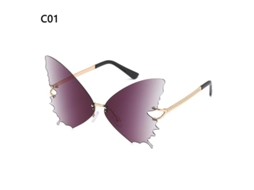 2026-óculos De Sol Sem Moldura Retro Moda Nuvens Com Pingente Diamante Uv400 Unissex Vintage Sgq E-c01