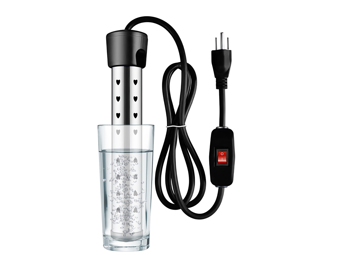 Aquecedor de Água Elétrico Sem Tanque 1500w Portátil Imersão Anti caldeiro com Proteção Automática para Piscina Banheira
