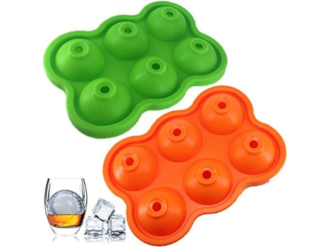 Bandeja De Cubos De Gelo De Silicone 2025, Grande Com Tampa, 2 Unidades, Liberação Fácil, Sem Bpa, Multiuso