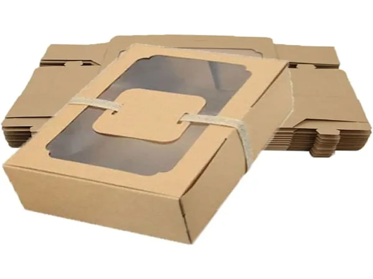 Caixas de Papel Lurelia, Papel Kraft, Janela, Para Bolos E Doces