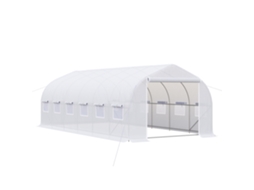 Fogão 6x3x2m com suporte externo, 12 janelas e suporte para rolo com zíper de metal, grande para cultivo de plantas. Ge