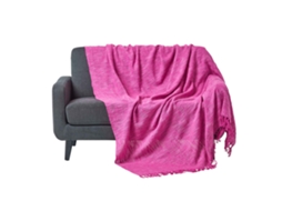 Homescapes Nirvana Slub Pink Throw 150x200 Cm