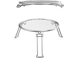 Grelha Circular Para Churrasco Antiaderente, Ideal Para Pizza E Piquenique, Dobrável E Portátil. Gokoco