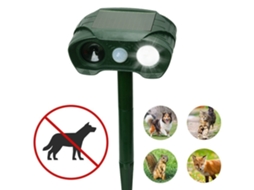 Repelente Ultrasônico Para Animais Solar À Prova Dágua Com Flash E Bateria, Defesa Automática Contra Cachorros, Gatos, Esquilos E Ratos