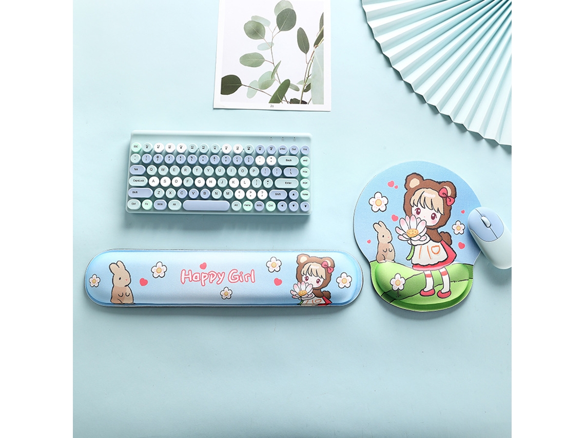 Almofada HEXINYIGJLY Apoio Punho Teclado Rato Espuma Memória para Gaming, escritório Menininha | HEXINYIGJLY