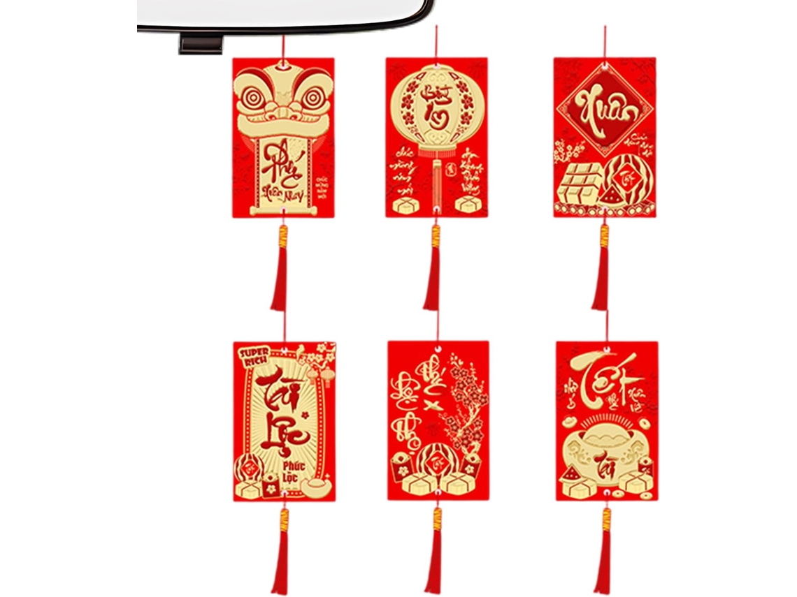 Conjunto De 6 Peças De Decoração Para O Ano Novo Vietnamita De 2026 | Decorações Para Festas