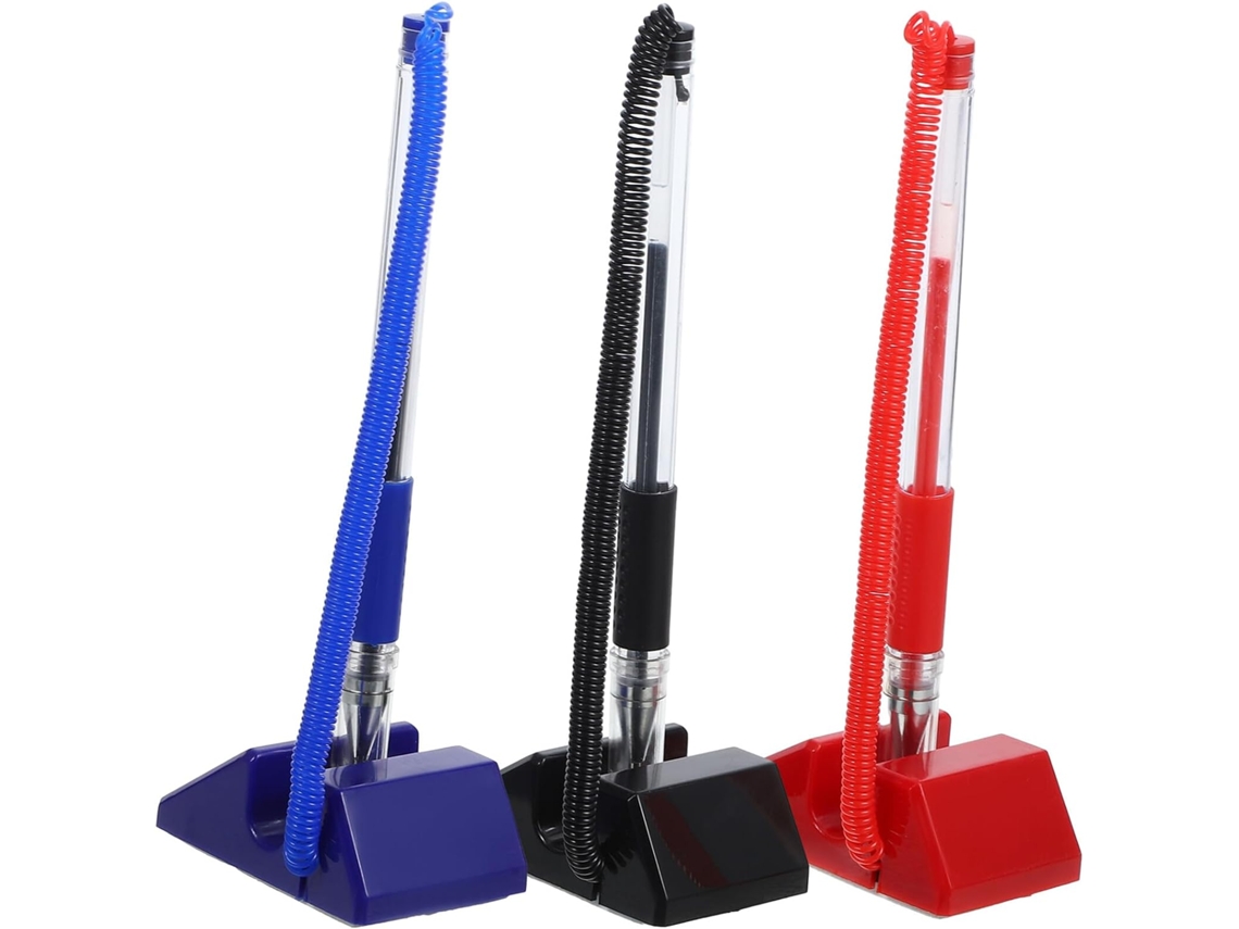 Bestonzon Conjunto De 3 Canetas Gel Antifurto Com Suporte, Segurança