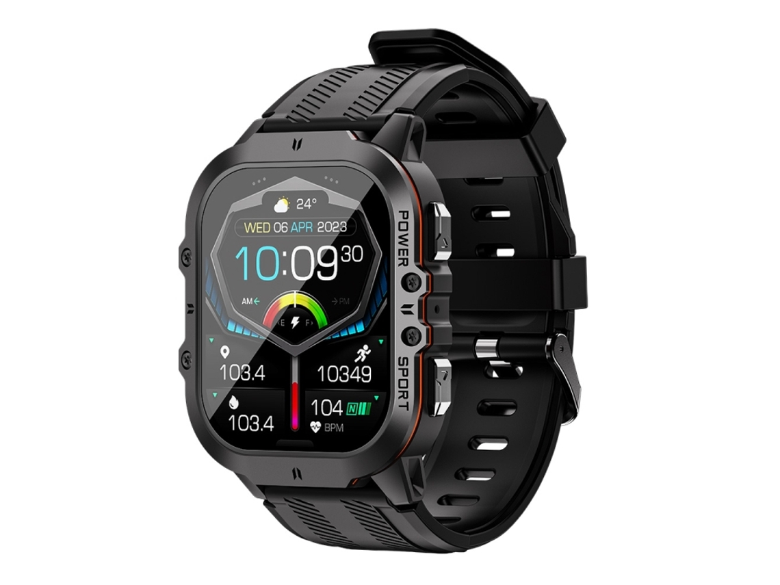 (laranja) Smartwatch Esportivo De 1,96 Polegadas.