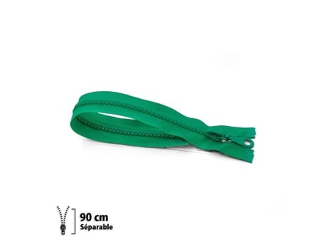 Fecho Éclair Eclair Z54 6mm Separável Verde Esmeralda 90 Cm