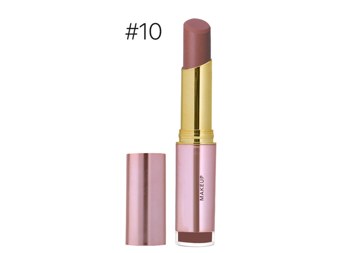 Labial Mate Hidratante Bálsamo Crema Largo Duración Maquillaje Cosmético 10