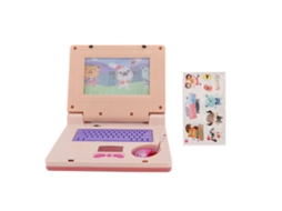 Laptop Educacional Infantil Com Mouse Led Música Brinquedo De Aprendizado Cognitivo Roxo