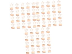 Conjunto Nuobesty com 60 clipes de papel de metal, fixadores resistentes para organização e decoração de documentos, estilo