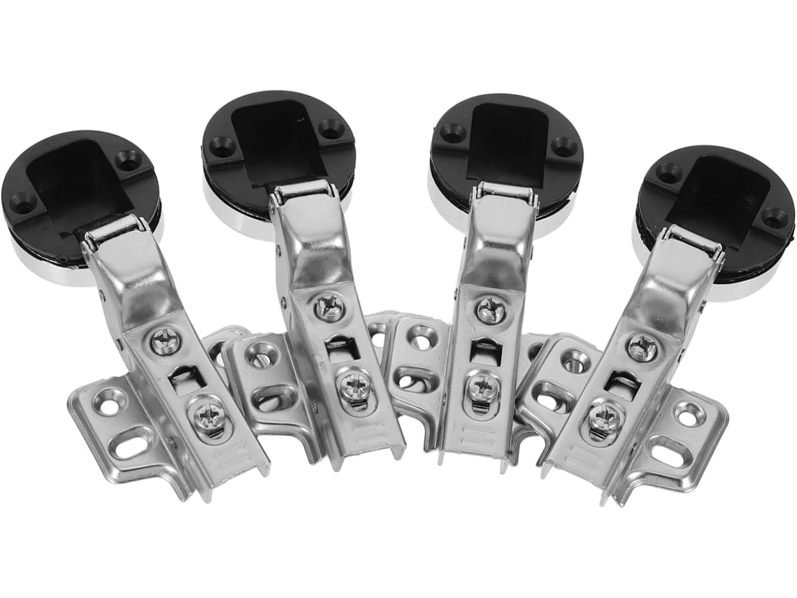 Conjunto De 4 Dobradiças Sobreposição Total Para Portas Vidro
