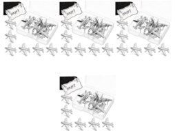 Tehaux Conjunto De 4 Alfinetes Avião Tridimensionais Em Metal