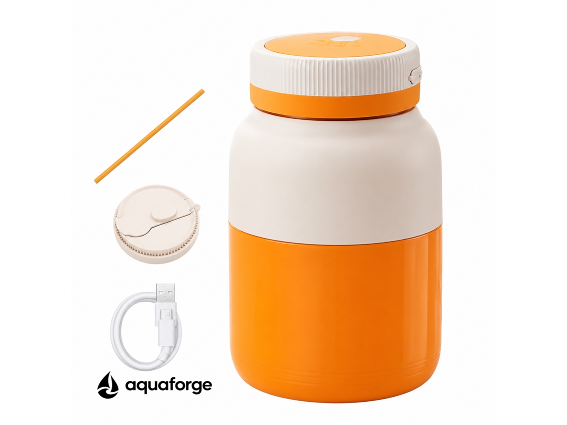 Liquidificador Aquaforge Com 1,3 L Para Batidos E Sumos, Bege