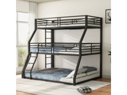 Beliche Triplo Metal 90x200 + 120x200 + 140x200 Preto