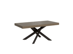 Mesa Extensível Volantis Cinza Pomba 200/460x90 Cm Com Pés Antracite Itamoby