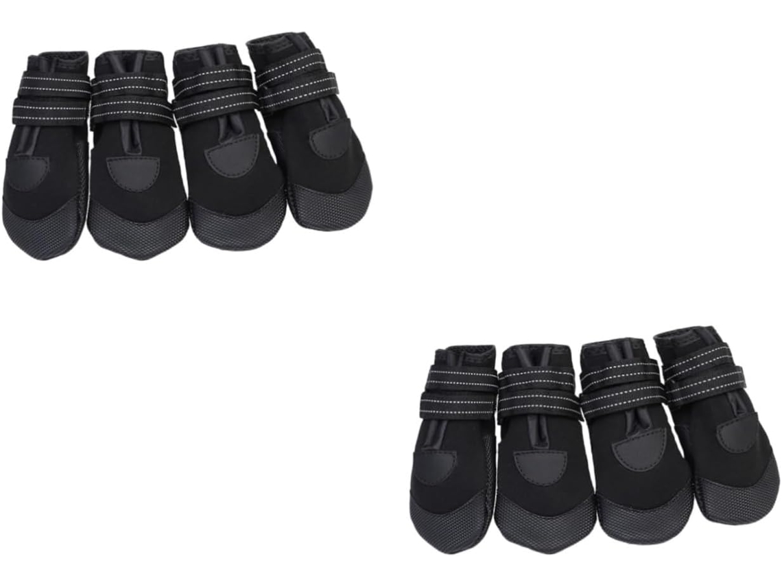 Conjunto De 8-botas Impermeáveis E Refletivas Cães Pequeno Porte, Calçado Antiderrapante Passeios De Inverno
