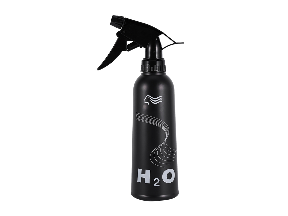 Frasco de spray profissional 2026 de 350ml para salões de cabeleireiro, ferramenta de estilização para cabelos pretos.