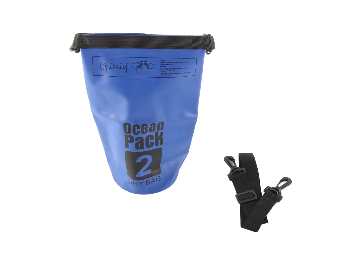 Bolsa Seca Impermeável 2l Para Rafting Camping Azul Escuro