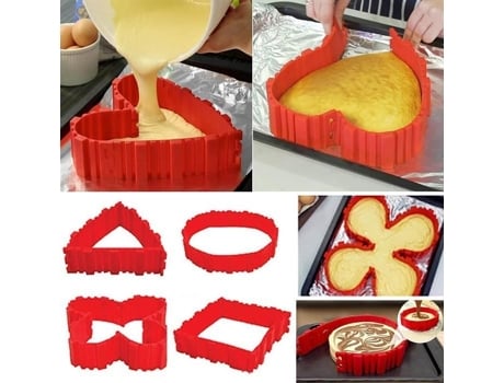 Moule À Gâteau Shangyi Magic Bake Snakes Silicone Alimentar 4 Peças 18.8x5.5 Cm