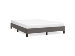 Bed Frame, Bed Frames Vidaxl Cinzeto Couro Artificial (140 X 200 Cm)