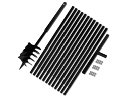 vidaXL Broca de solo manual 180 mm com tubo de prolongamento 13 m aço