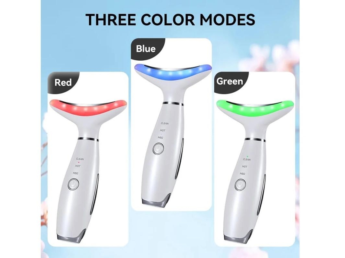 Massajador Facial De Pescoço Massajador Facial Para Duplo Queixo 3 Modos Ferramenta De Escultura Facial Com Vibração Branco Yizhood