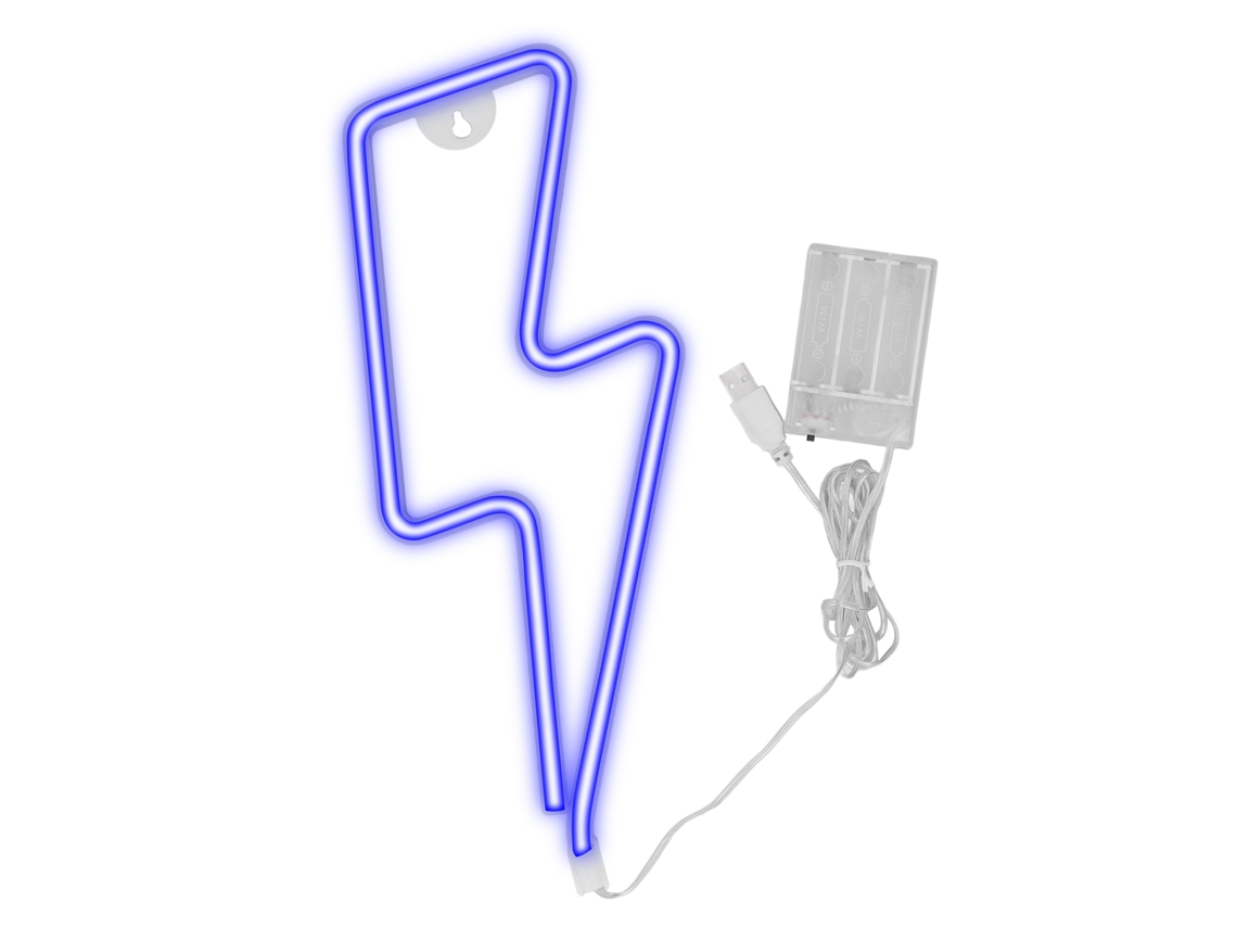 Rebe-luz Led Neón Decorativa Para Parede Com Usb/bateria, Lâmpada De Noite Azul Para Decoração De Quartos