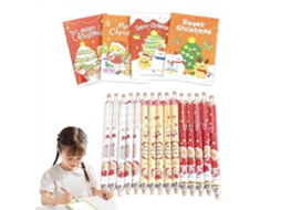 Material Escolar De Natal Para – Canetas Gel Do Papai Noel Bolo