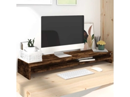 Vidaxl Suporte Monitor 100x24x13 Cm Derivados Madeira Carvalho Fumado