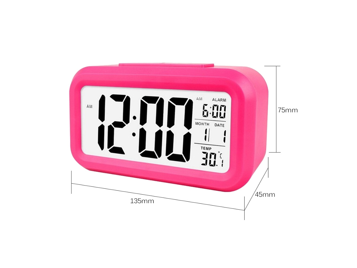 Reloj Despertador Digital Inteligente Con Fecha, Temperatura Y Snooze