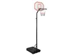 Vidaxl Tabela De Basquetebol 282-352 Cm Polietileno Branco