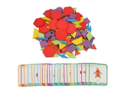 Quebra-cabeça de madeira colorido para crianças e bebês - Brinquedo educativo