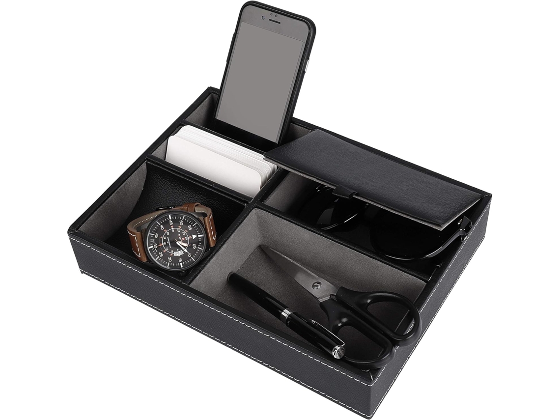 Bandeja para pratos Slowmoose Density, organizador de cabeceira de mesa para homens, escrivaninha ou penteadeira