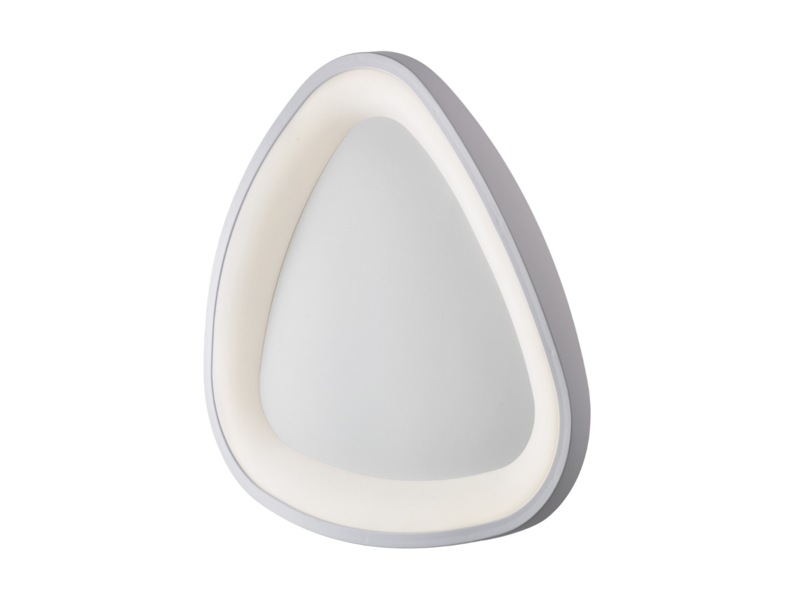 Anna Plafon Triangular Em Metal E Alumínio Lacado Branco Com Led Integrado H.7 Ø50 Bl249 P50t Belight