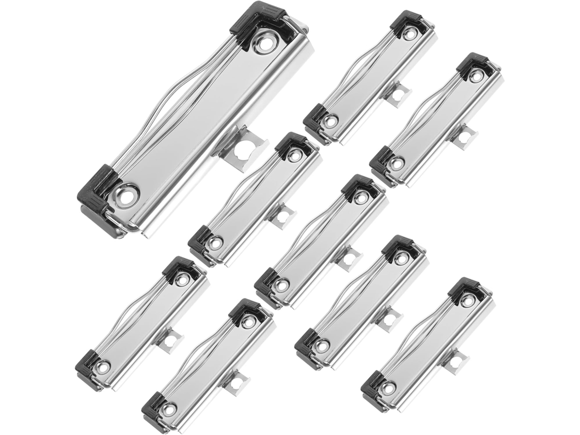 Conjunto De 15 Presilhas Metálicas Com Mola Para Prancheta, Suportes Resistentes Para Clips E Arquiv Gokoco