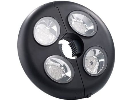 Lâmpada Para Parasol - Lunartec - Redonda - Preta - 27 Led - Controle Remoto - Ip44