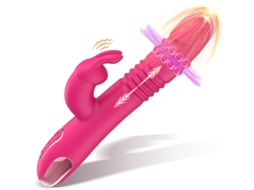Vibrador Telescpico De Massagem Prova Dgua De 10 Frequncias Para Mulheres (rosa Vermelha)
