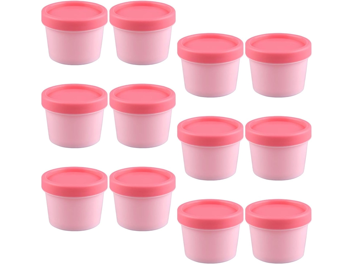 Conjunto De 12 Potes De Creme Vazios E Recarregáveis Em Pp