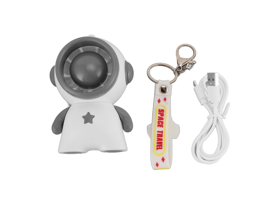 Astronaut Portable Fan 3 Speed Usb Rechargeable Quiet Mini Cooling White