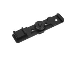 Barra de extensão com sapata dupla para câmera, com suporte para luz de preenchimento e microfone. Acessório fotográfico.