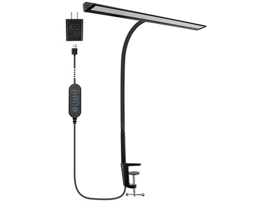 Luminária De Mesa Led, Com Grampo Fixação E Adaptador Usb.