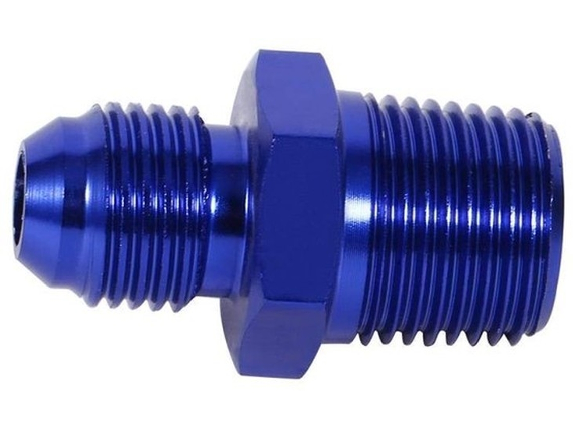 Aanpasser Van An6 Naar 3/8" - Adapter Voor Aluminium Mannelijke Flared Connectoren - Blauw - Brandstof En Olie - Universele Toepassing - Compact Forma