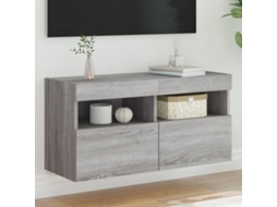 Vidaxl Móvel de Parede P/ Tv C/ Luzes Led 80x30x40 Cm Cinzento Sonoma